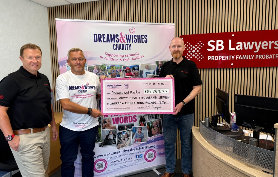SB Lawyers helps raise over £54,000 to grant wishes